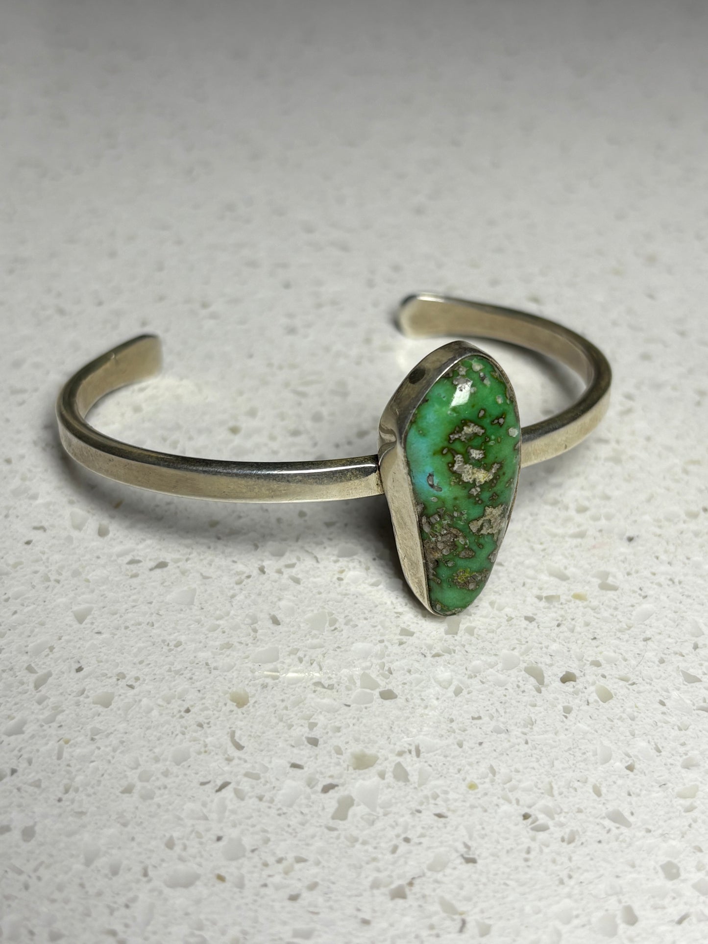 Navajo Sterling Silver Sonoran Gold Turquoise Bracelet