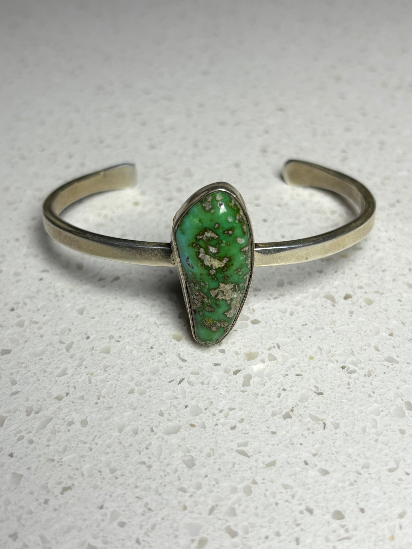 Navajo Sterling Silver Sonoran Gold Turquoise Bracelet