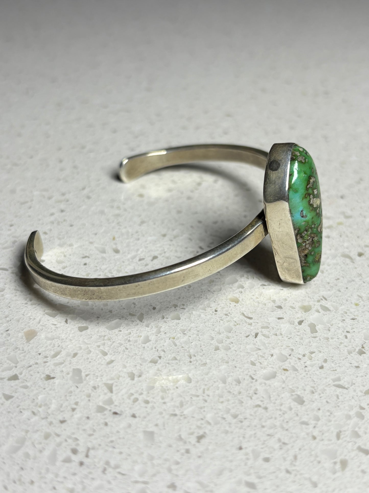 Navajo Sterling Silver Sonoran Gold Turquoise Bracelet