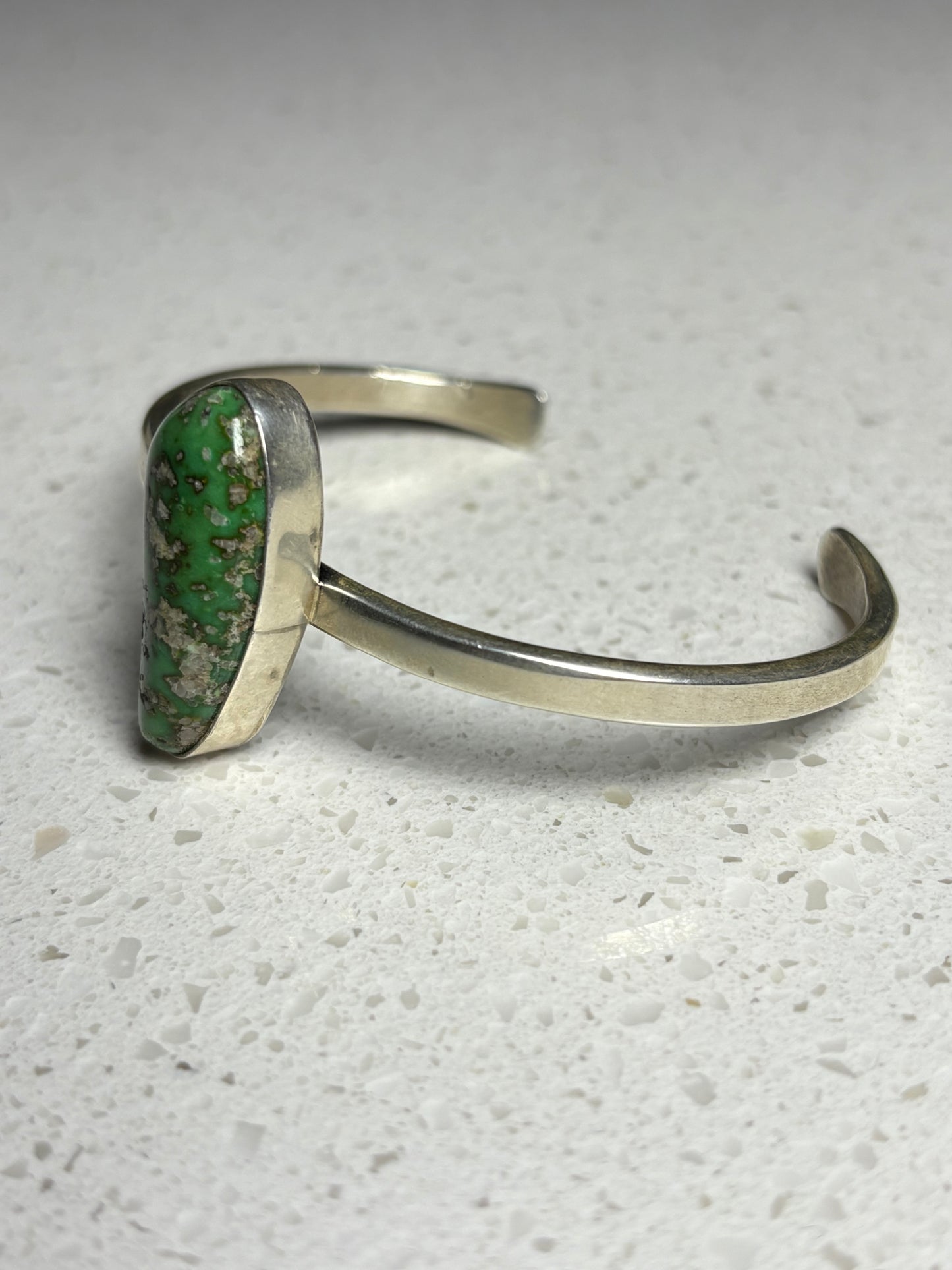 Navajo Sterling Silver Sonoran Gold Turquoise Bracelet