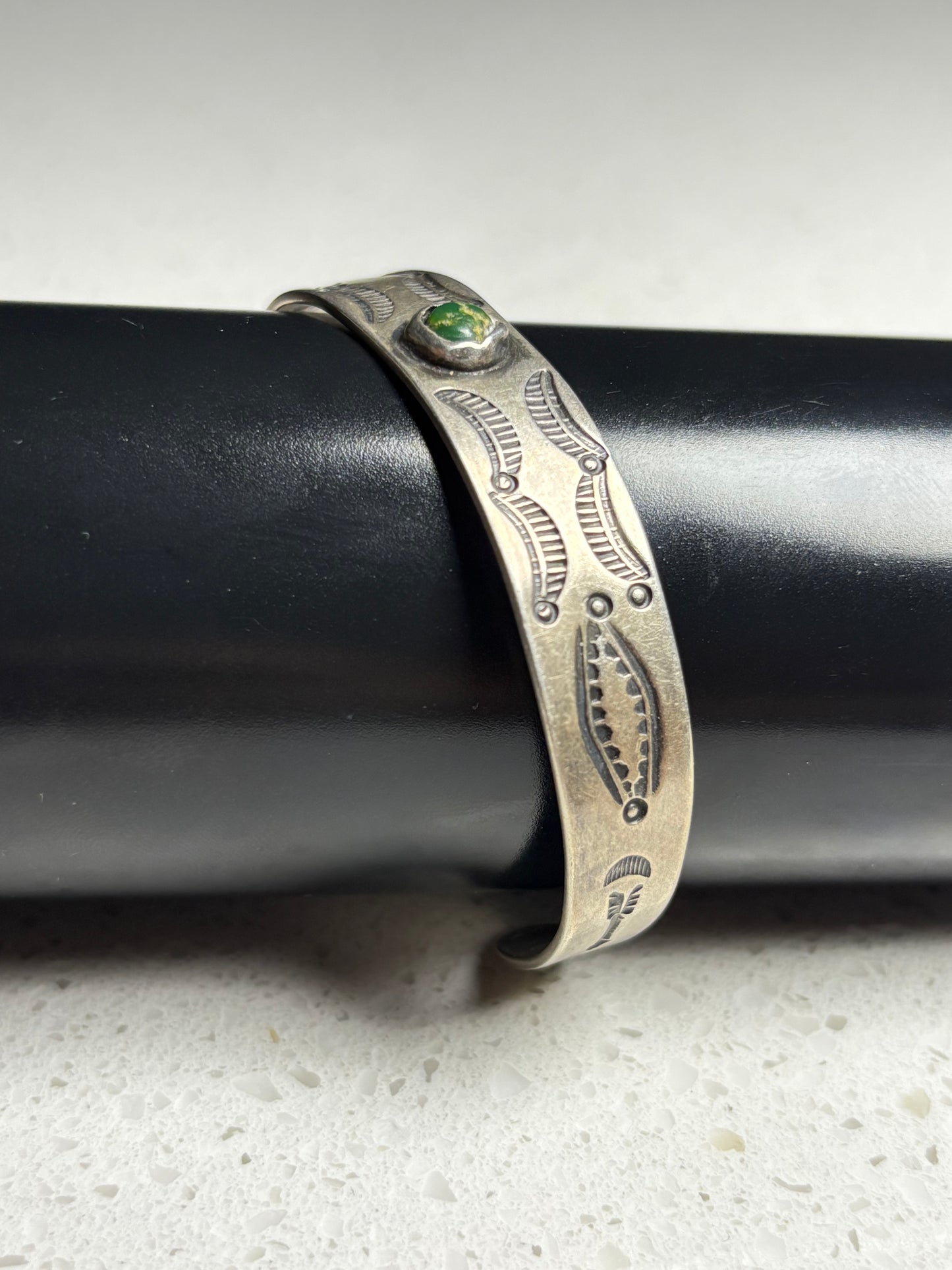 Vintage 1950s Harvey Era Navajo Sterling Silver Bracelet