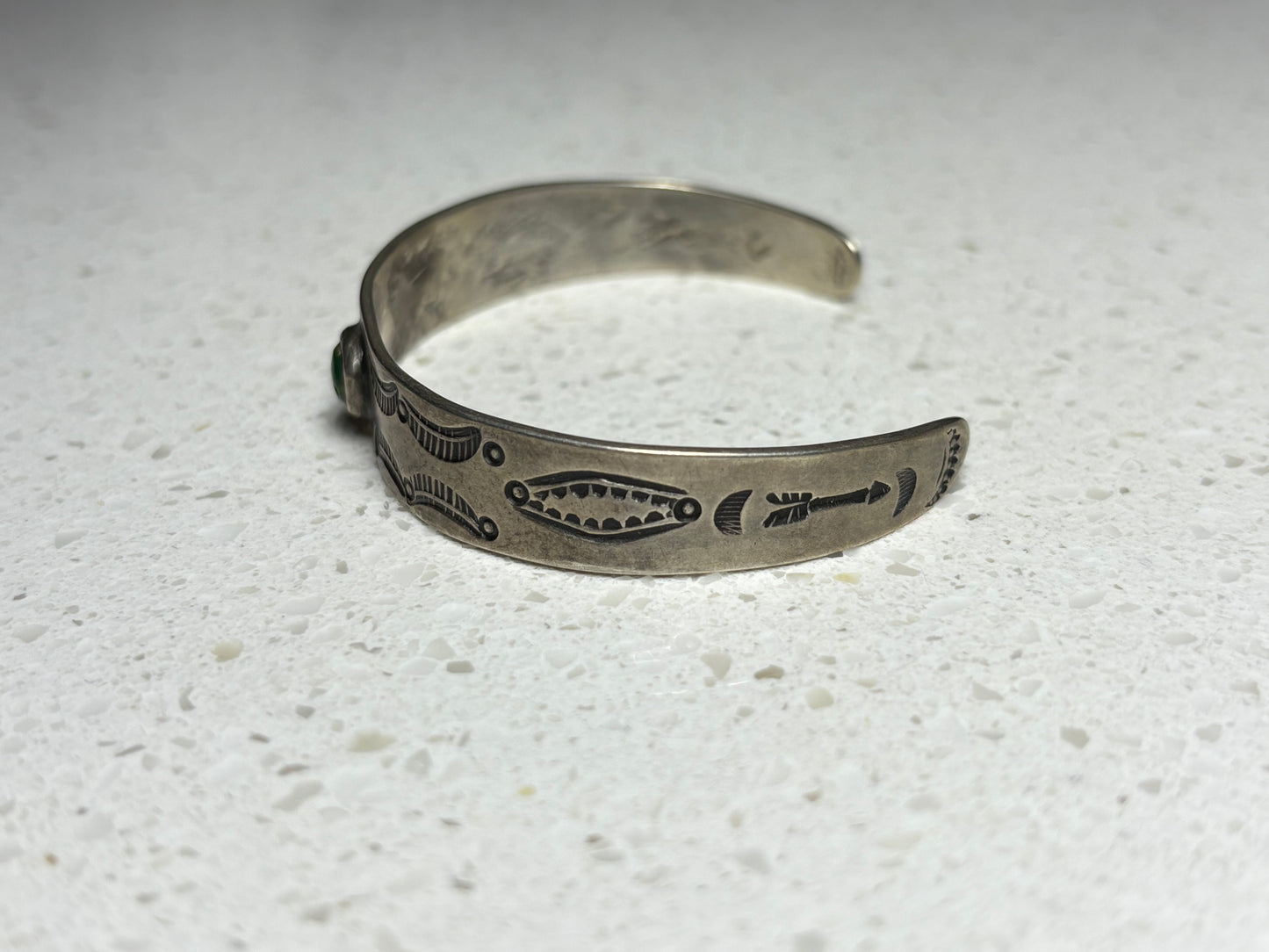 Vintage 1950s Harvey Era Navajo Sterling Silver Bracelet