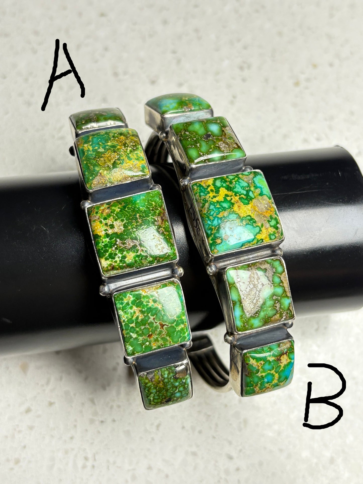 Navajo Sterling Silver Sonoran Turquoise Cuff Bracelet – By NJ