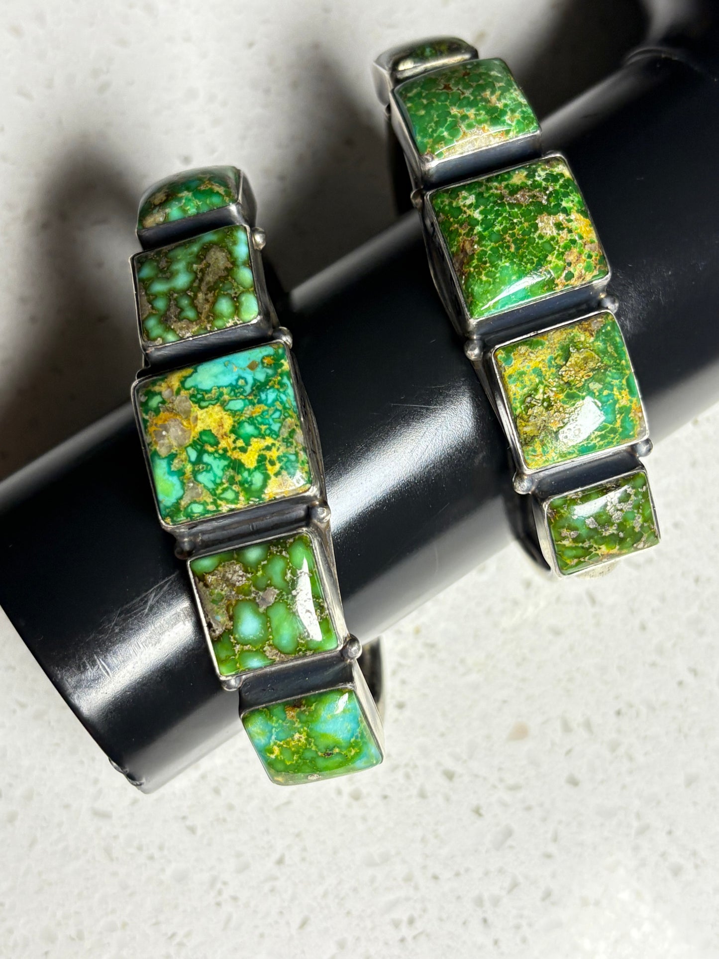 Navajo Sterling Silver Sonoran Turquoise Cuff Bracelet – By NJ